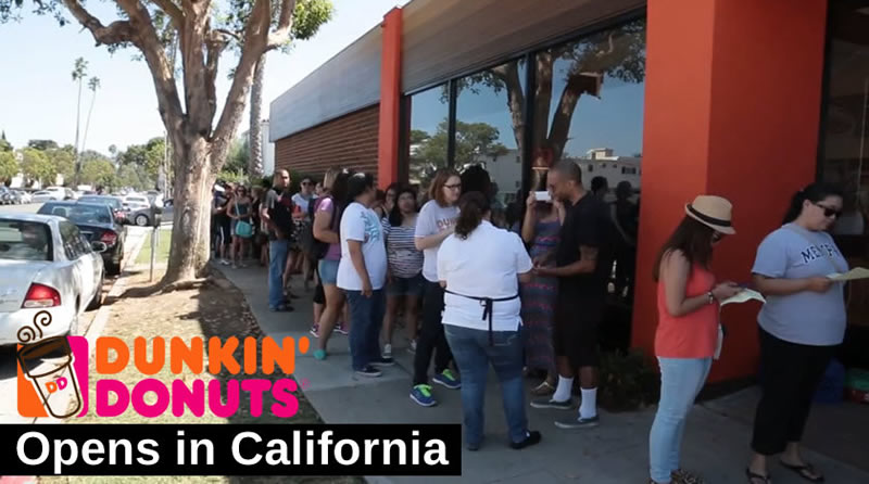 Dunkin Donuts opens first store in California